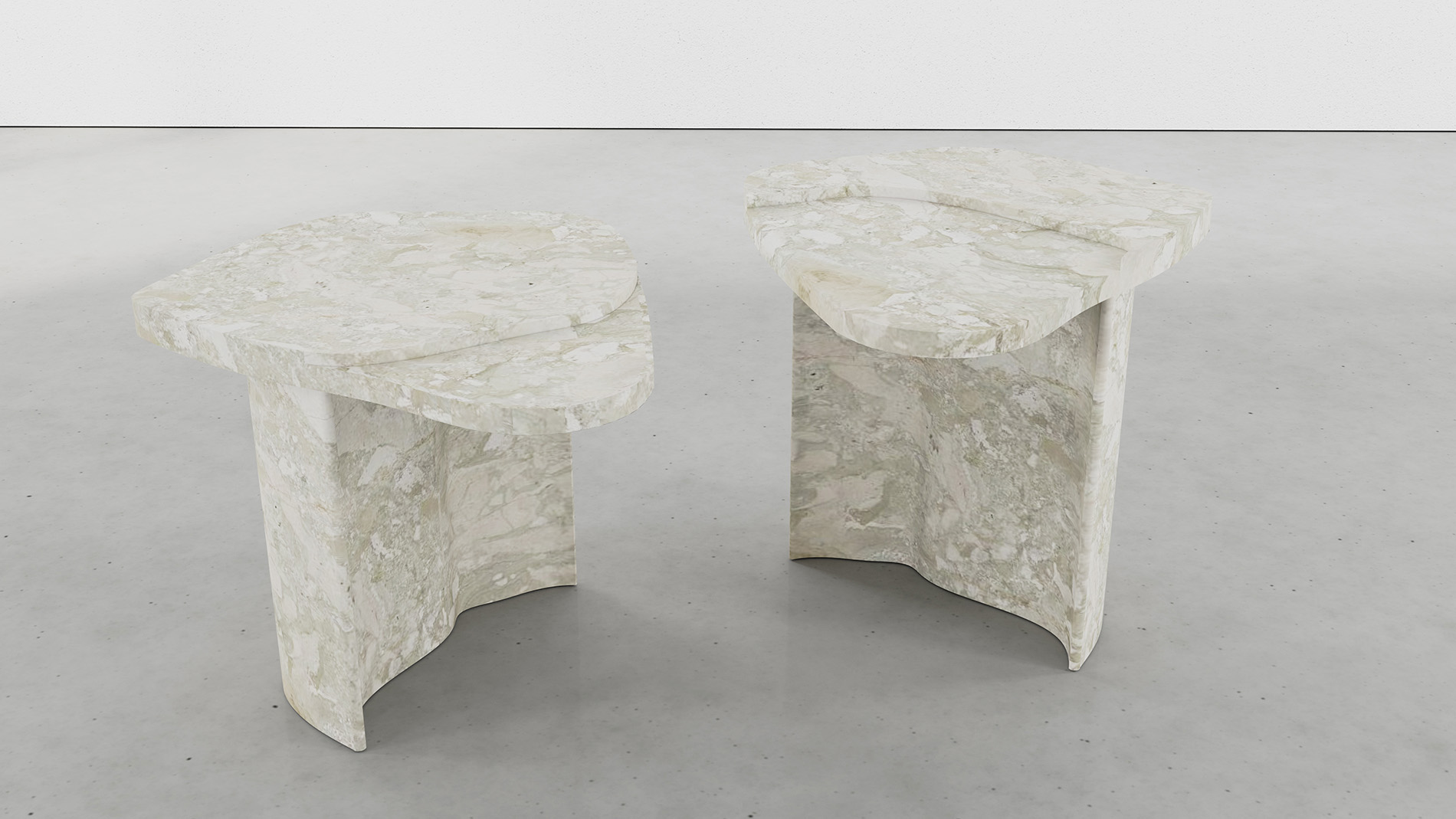 Cernobbio Collection by MelchiorriStudioGallery - Side table - Limited Edition in Ceppo Siciliano Marble - Handcrafted, hand carved marble